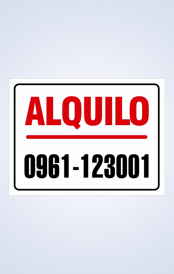 Cartel Alquilo en Paraguay