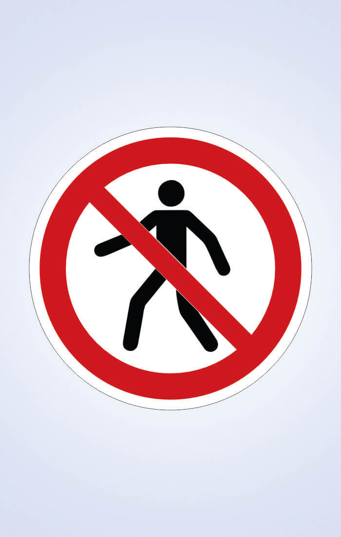 Prohibido el paso de peatones Señaleticas