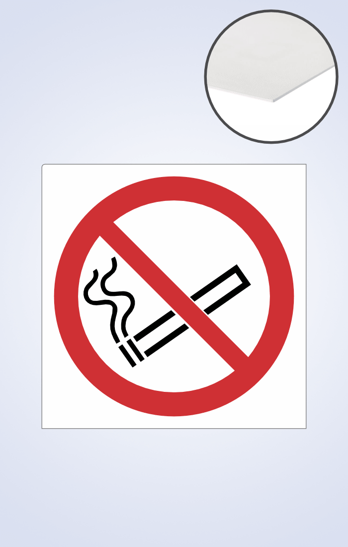 Señaléticas Prohibido fumar con base PVC