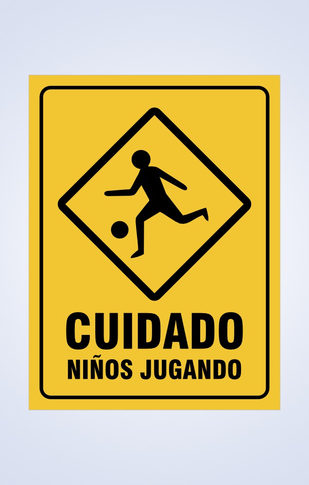 Señalética Cuidado Niños Jugando