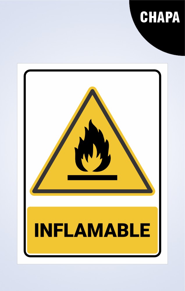 Señalética Material Inflamable Chapa