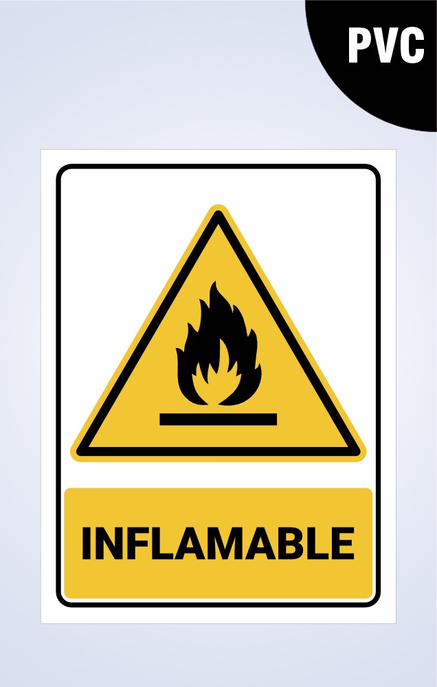 Señalética Material Inflamable PVC