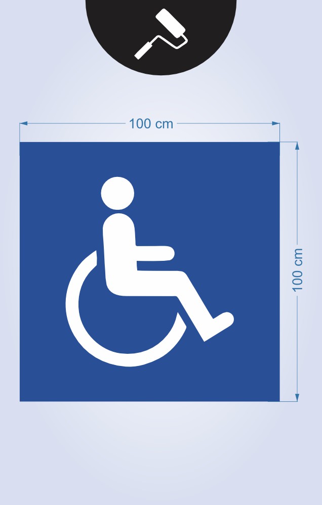 Señalética Piso Discapacitado pintura